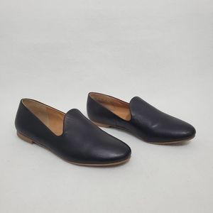 Franco Sarto Bishop Black Leather Flats